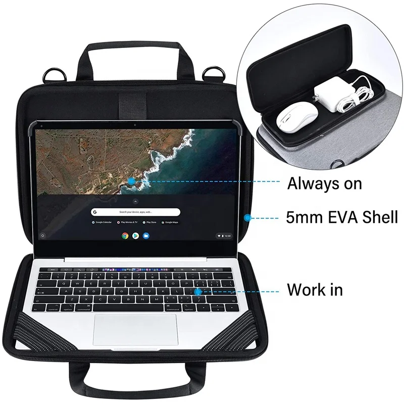 Custom Wholesale Waterproof Computer Carry Eva Case Travel Storage Pc Laptop Carrying Case