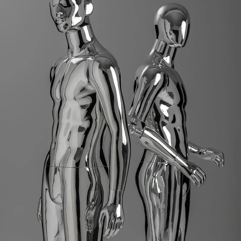 Clothing store artificial muscle sports model props man full body window black mannequins