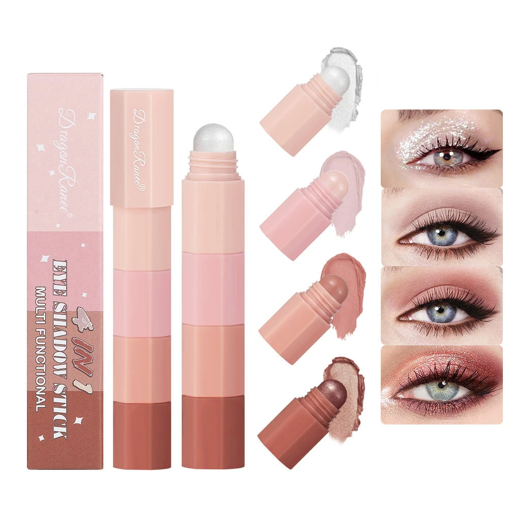 4 in 1 Long Lasting Shimmer Makeup Eye Shadow Stick Waterproof Metallic Glitter Eyeshadow