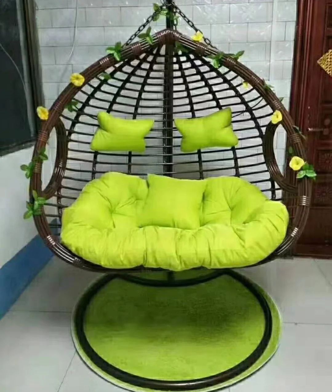Wholesale Cheap Swing Egg Chair  Indoor Hanging Swing Chair With Cushion For Garden Terrace Resort