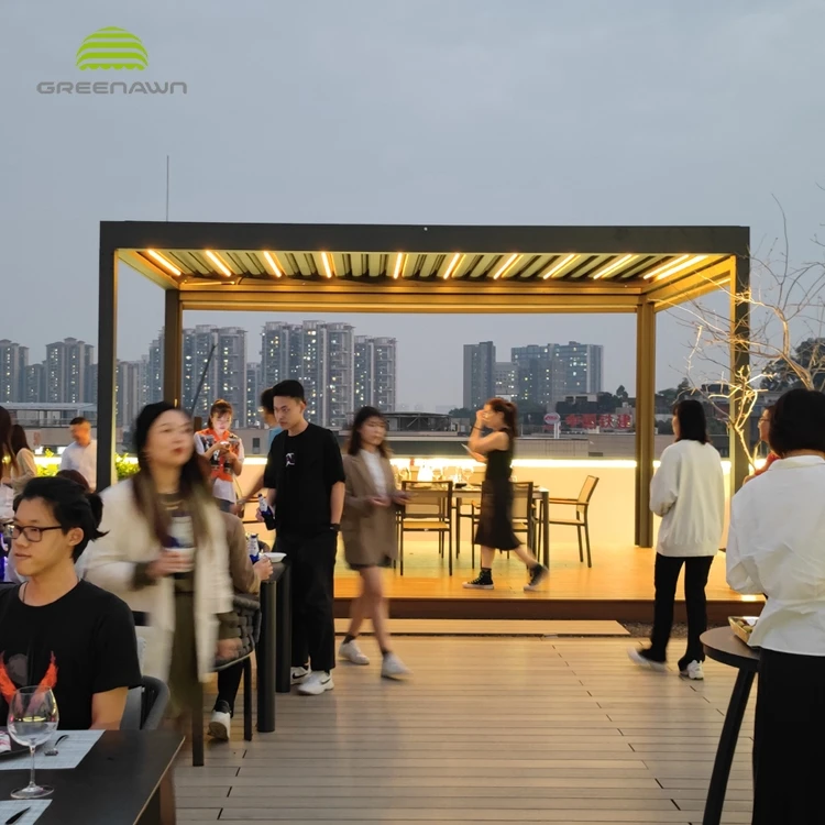 Waterproof Bioclimatica Louver Roof Price Motorized Pergola Awning Systems