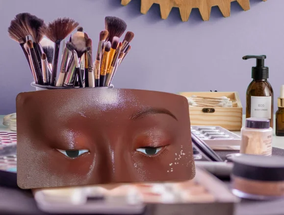 Reusable 5D Cosmetic Practice Face Makeup Mannequin Silicone Practice For Eye Eyebrow Eyeshadow Makeup Practice Training