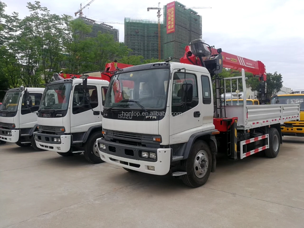 Cheap ISU-ZU 8/10 tons mini hydraulic truck mounted crane loader