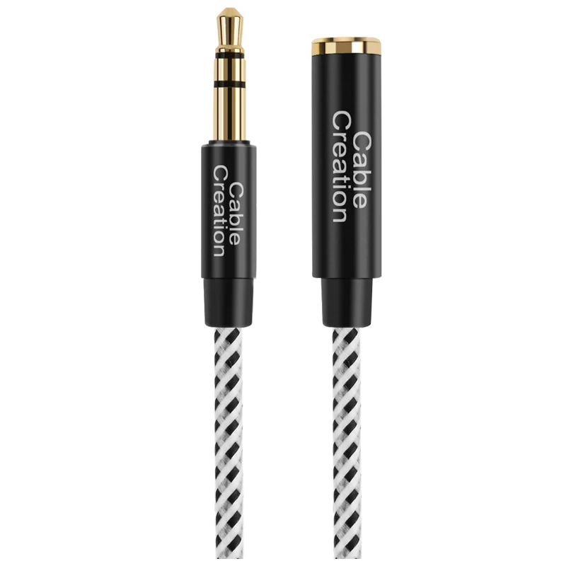 CableCreation 3.5mm Male to Female Stereo Audio extend Cable Adapter with Gold Plated Connector 15 Feet