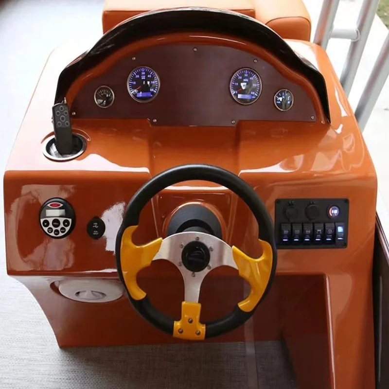 Family Leisure Water Play Entertainment Double Decker Pontoon Party Aluminium Boat for Sale