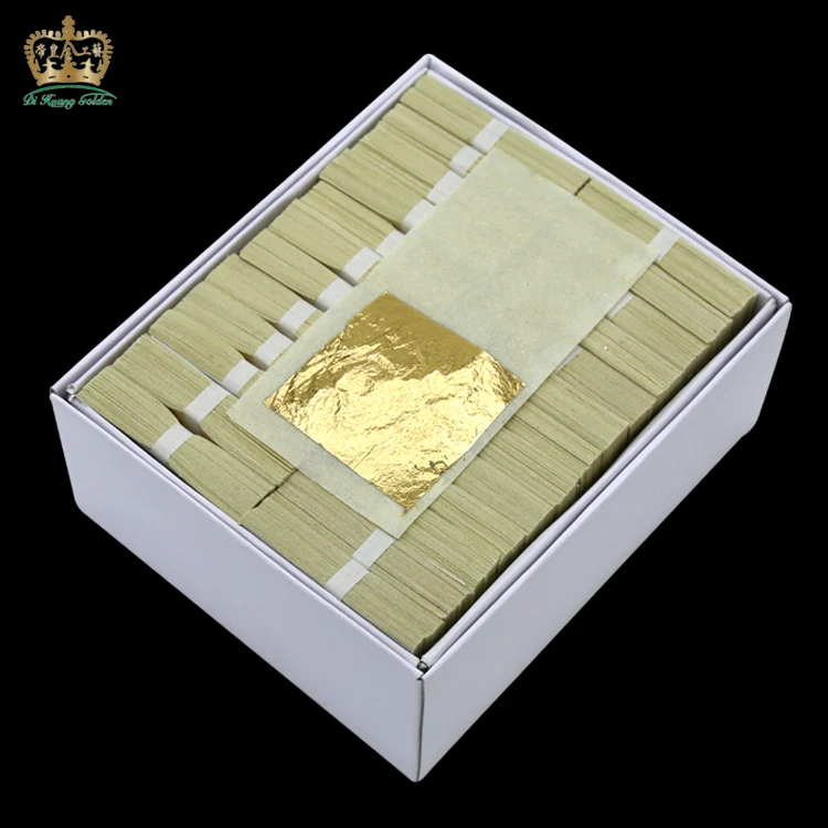 
Cake decoration use 24k edible gold leaf ice cream food additives 4.33cm edible gold leaf for cake dessert 