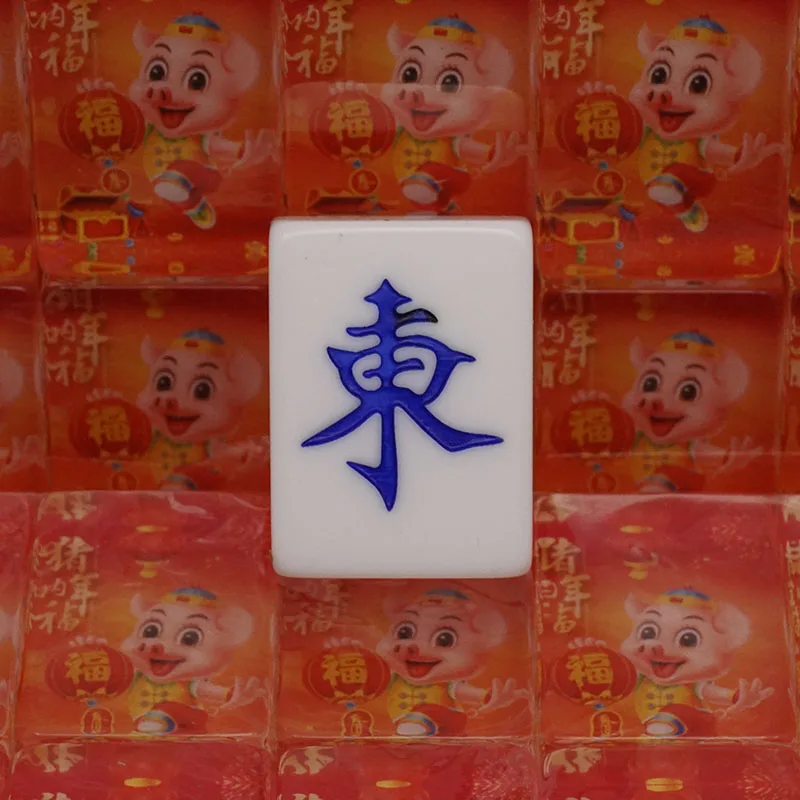 Custom Premium Gift Brand Mahjong Set 31 35.5 37 39mm Size Custom Print Set 160 144 Acrylic Mahjong Tile
