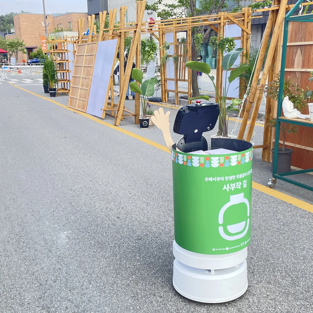 outdoor service robot ai restaurant hotel commercial delivery autonomous mobile humanoid intelligent robot for home