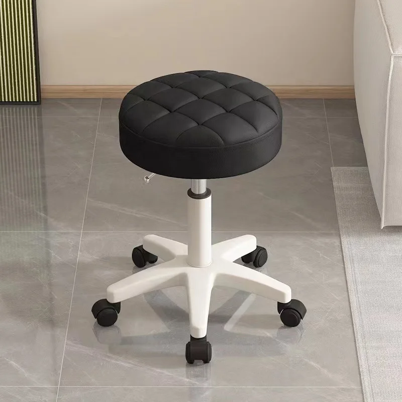 Metalbrother High Quality PU Leather Red Color Round Bar Stools Chair With Footrest High dental lab furniture
