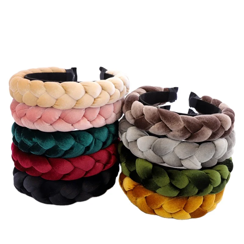 American Style Winter Headbands for Women Twist Braid Headband Elegant Hair Accessories Hairbands Party Gifts ODM OEM