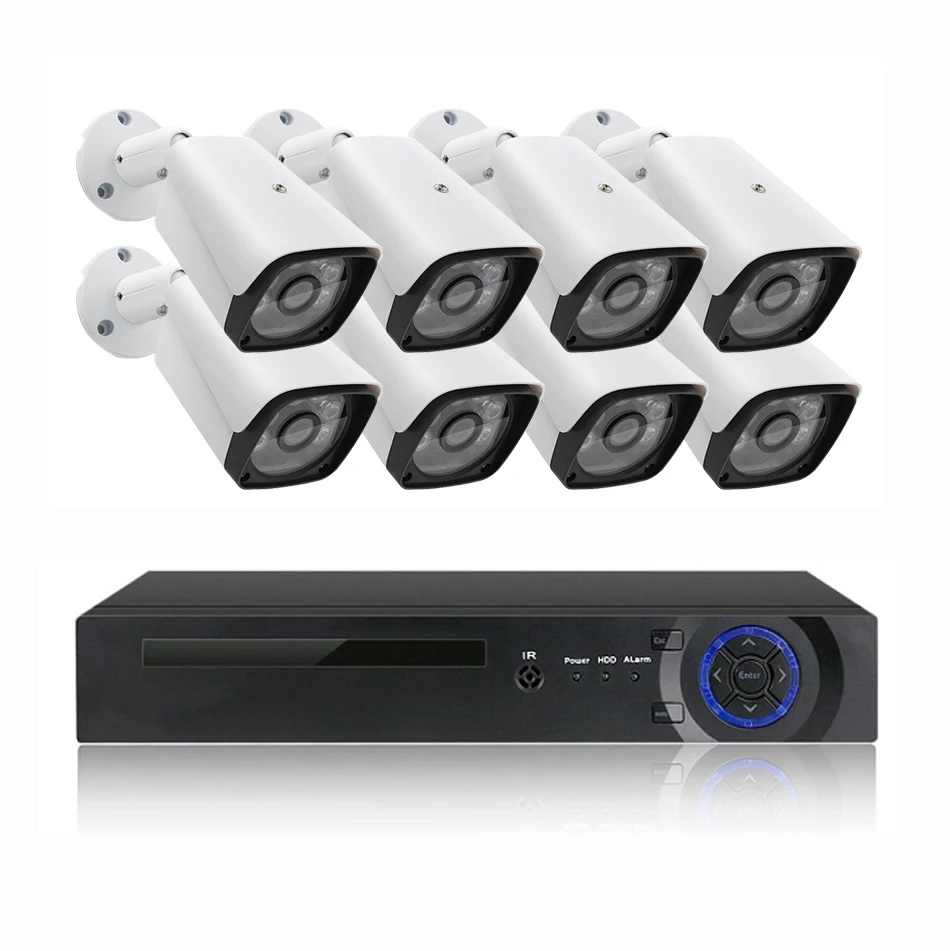 Tuya 5MP 8CH POE Security Camera System NVR Kit CCTV Two Way Audio AI Face Detect Outdoor Video Surveillance IP Camera Set