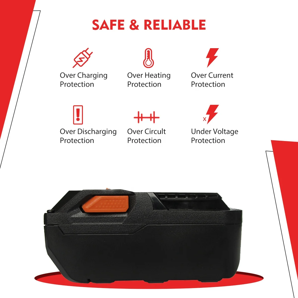 Replacement AEG Ridgid 18v Rechargeable Lithium ion Battery 6000mAh for AEG Combo Kit Cordless Drill Power Tools L1815R L1830R