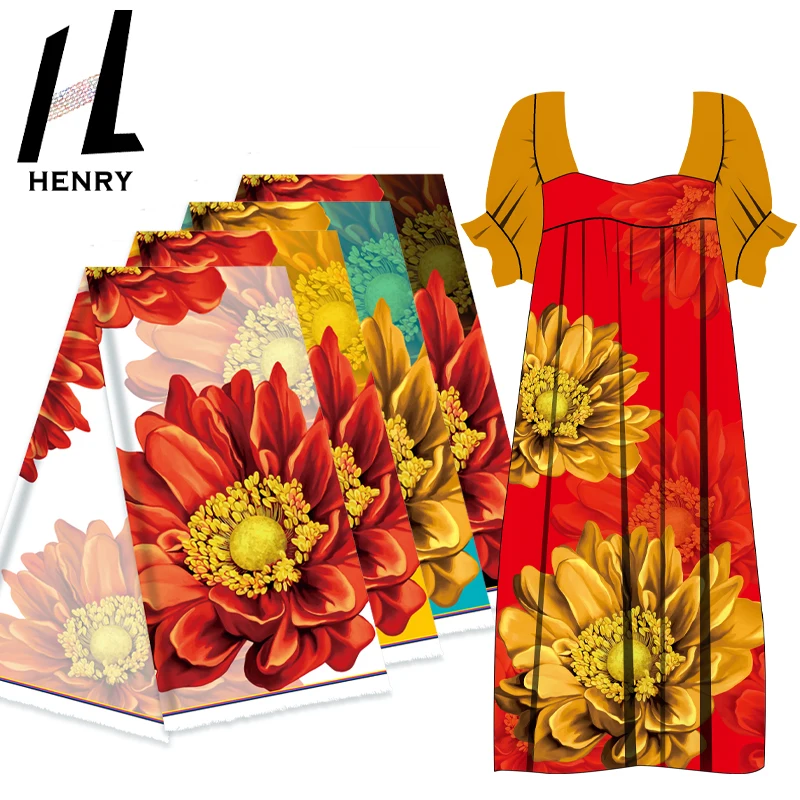 Polynesian Fabric Sarong Dresses Use Custom Pattern Digital Printing 100% Polyester Fabric