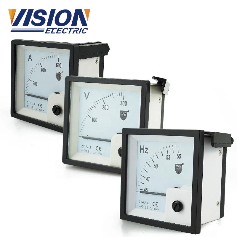 Измеритель амперметра генератора видимости 72L A 72*72 мм 0-100A 0-300A 0-500A