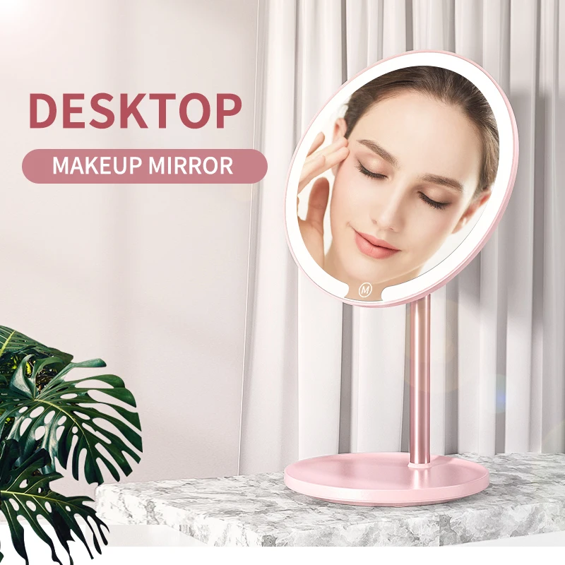 M5 алюминиевый сплав зеркальная рамка подключенный светодиодный свет настольное 10-кратное увеличительное стекло зеркало макияж