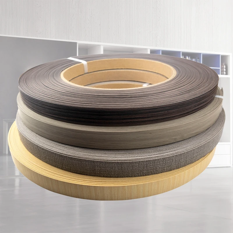 Shuoshun flexible cabinet pvc furniture edge protection edge trim edging banding tape for MDF board furniture