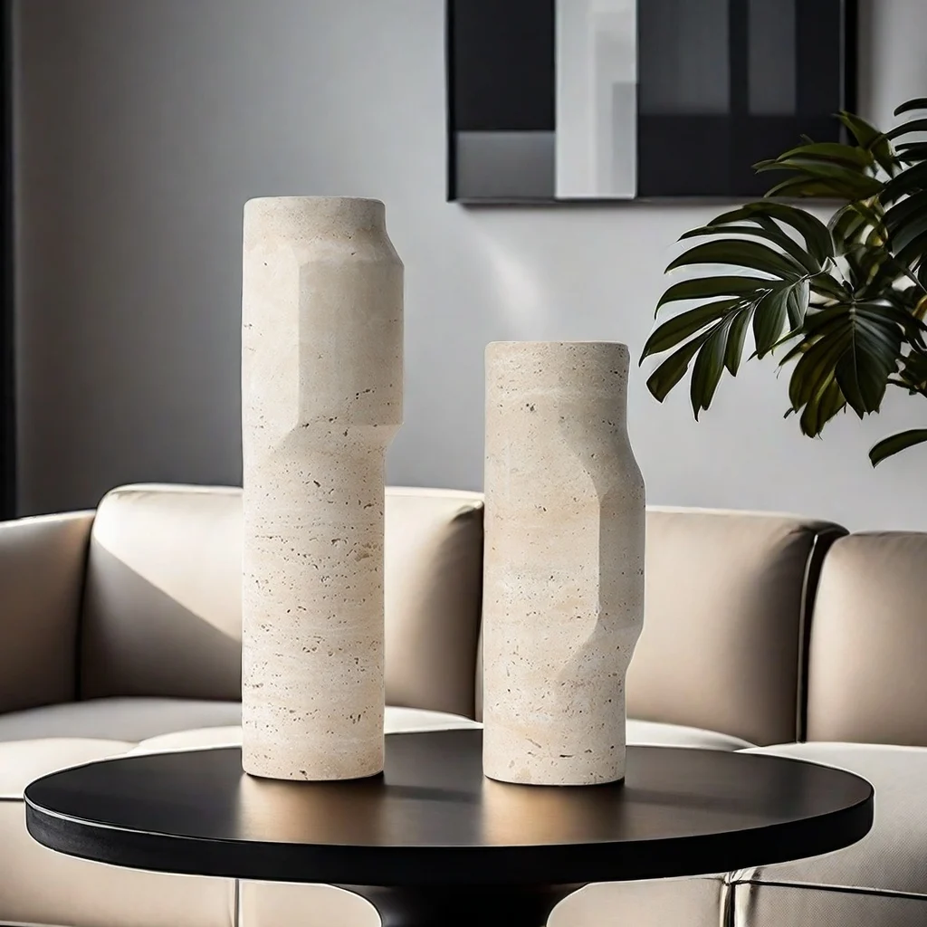 Modern Luxury Style Living Room Coffee Table Decoration  Hotel Lobby Conference Room Reception Hall Table Marble Vase