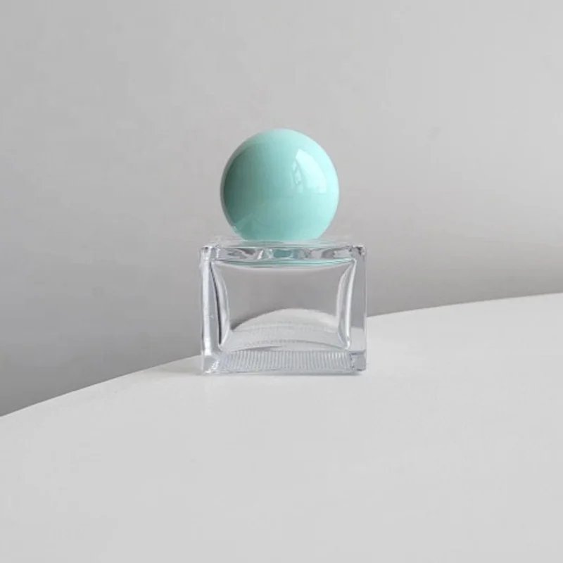 New empty glass perfumes bottles special bottom perfume bottle 30ml unique square perfume bottles