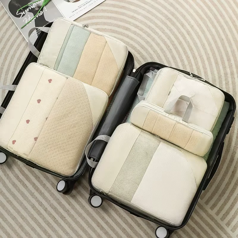 Magic Park 8pcs Travel Bags Compression Water Proof Different Size Luxury Portable duffle Travel Compression Packing Cubes 10