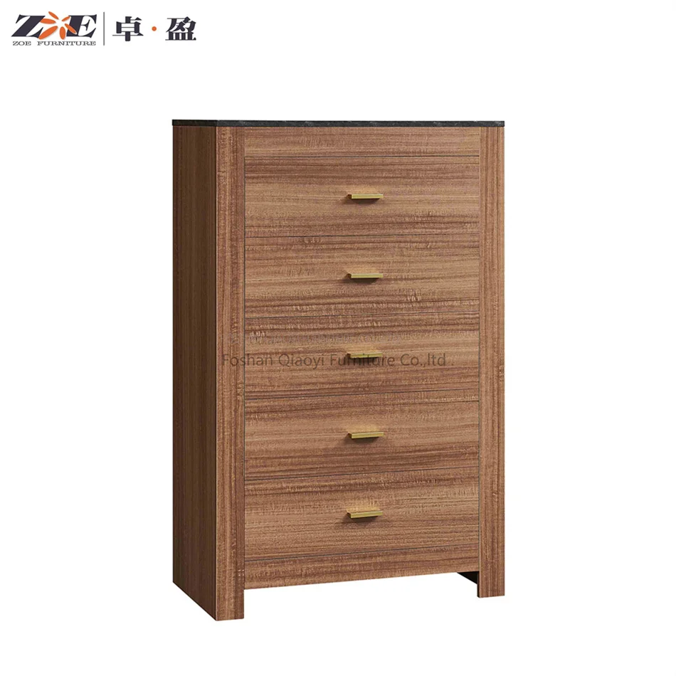 modern bedroom furniture sets MDF board bed and wardrobe