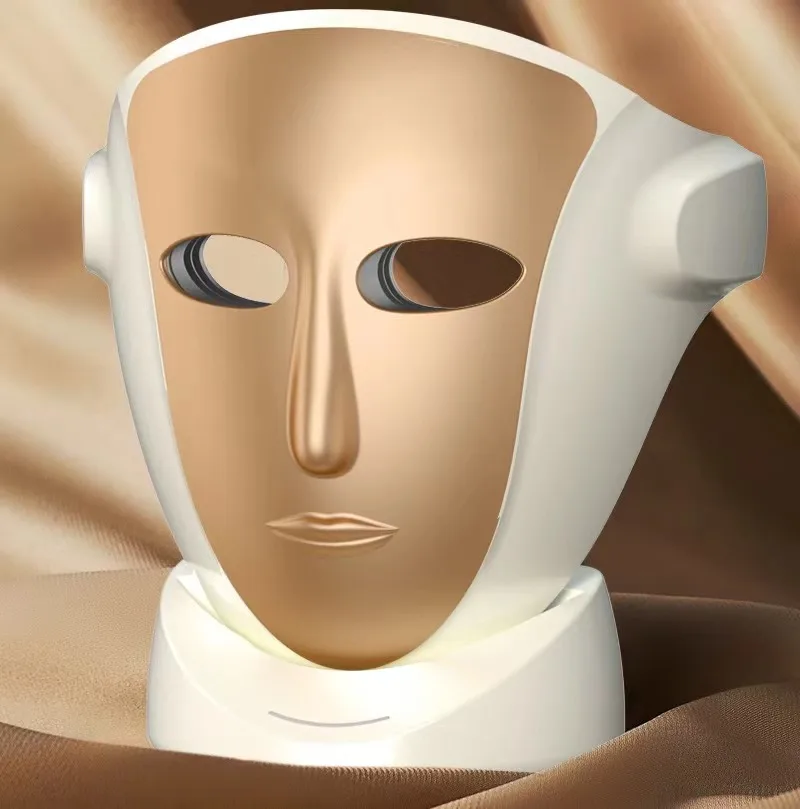 LED face mask therapy and skin rejuvenation device  charging and perspective three color spectrometer