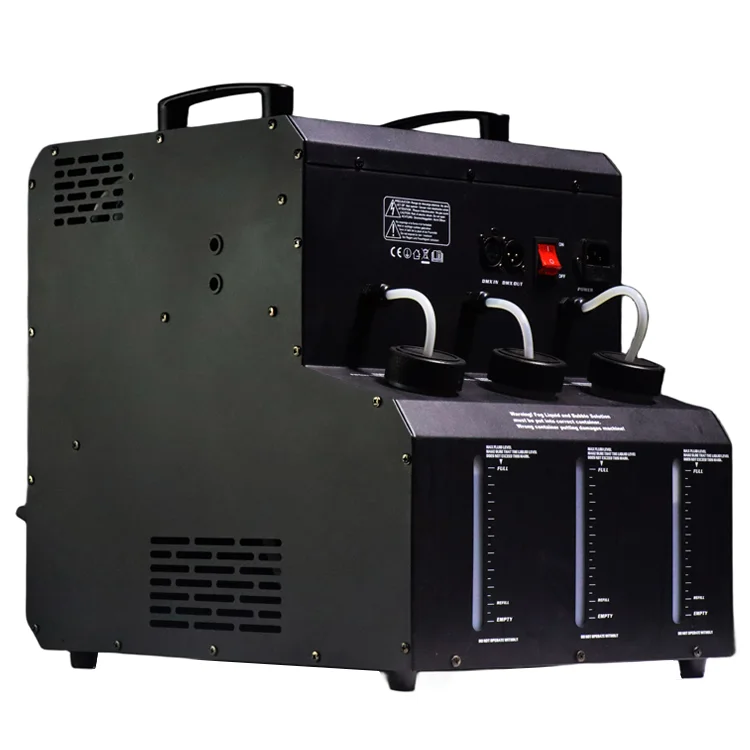 Hot sale factory price 2-wheels smoking bubble Machine RGBW dmx bubble machine with smoke for Commercial Wedding