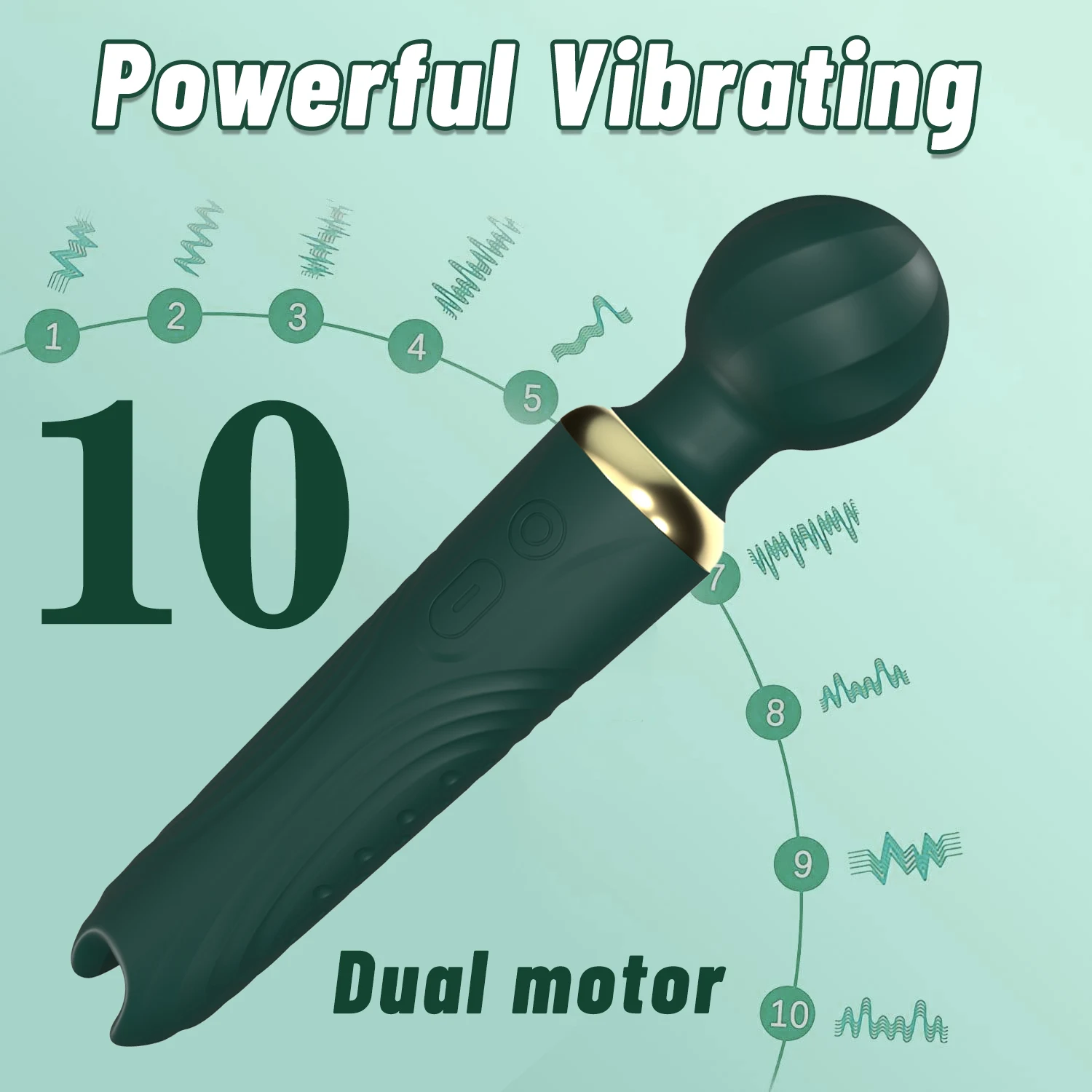 10 Frequencies AV Massager Body Wand Vibrating Sex Toys For Women Masturbation Wand Vibrators