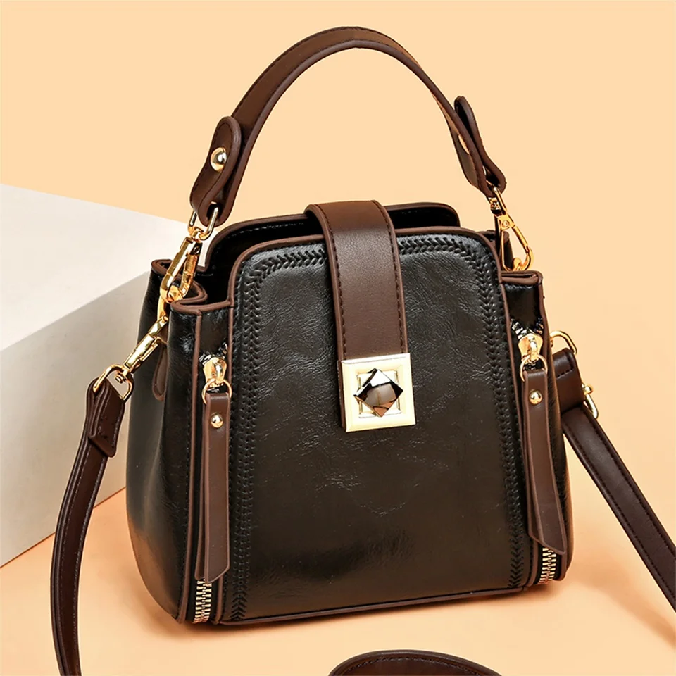 New Guangzhou Shoulder Crossbody Bags for Women 2023 Brand Designer Purses and Handbags Leather Vintage Messenger HandBags