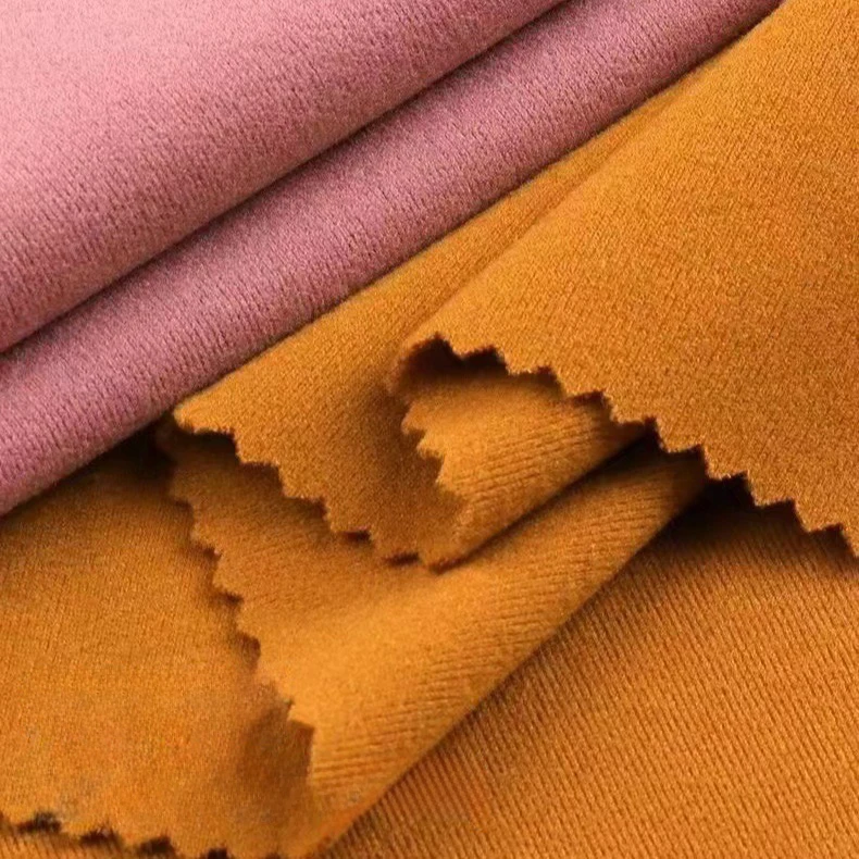high end 280gsm 90% polyester 10% spandex knitted jersey brushed fabric