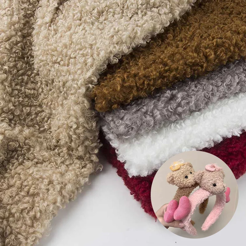 Hot Selling Garment Slippers, Throw Pillow 100% Polyester Knitted Breathable Teddy Granular Plush Fleece Fabric/