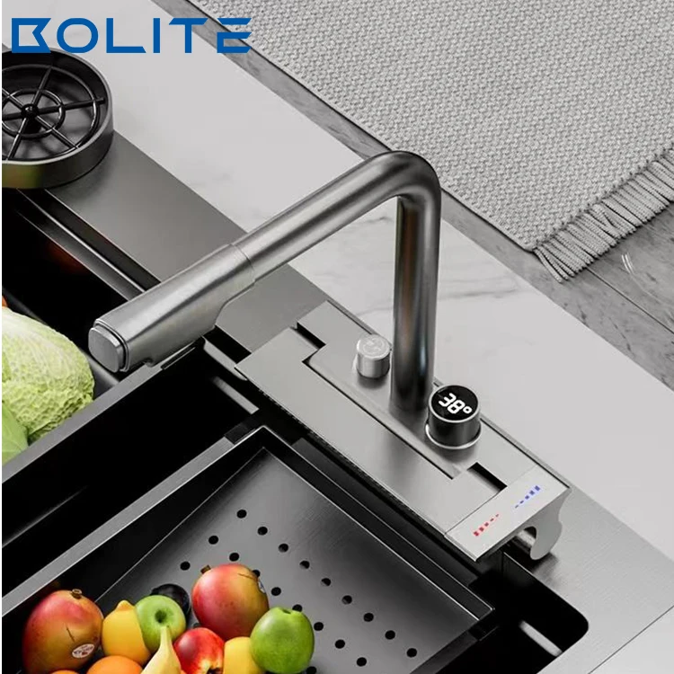 Kitchen Faucet Intelligent Touch Non-Contact Kitchen Faucet Pull-Down Kitchen Sink Faucet