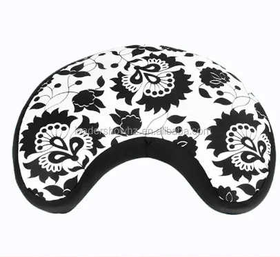 Cheap Private Label Moon Shaped Buckwheat Meditation Cushion Floor Pillow