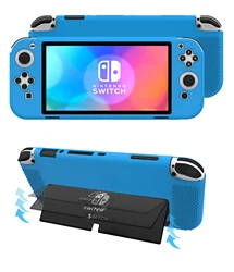 HOXC Switch OLED Protective Silicone Case, New Released Private Mould Silicone Shell Cover for Switch OLED Released on 2021