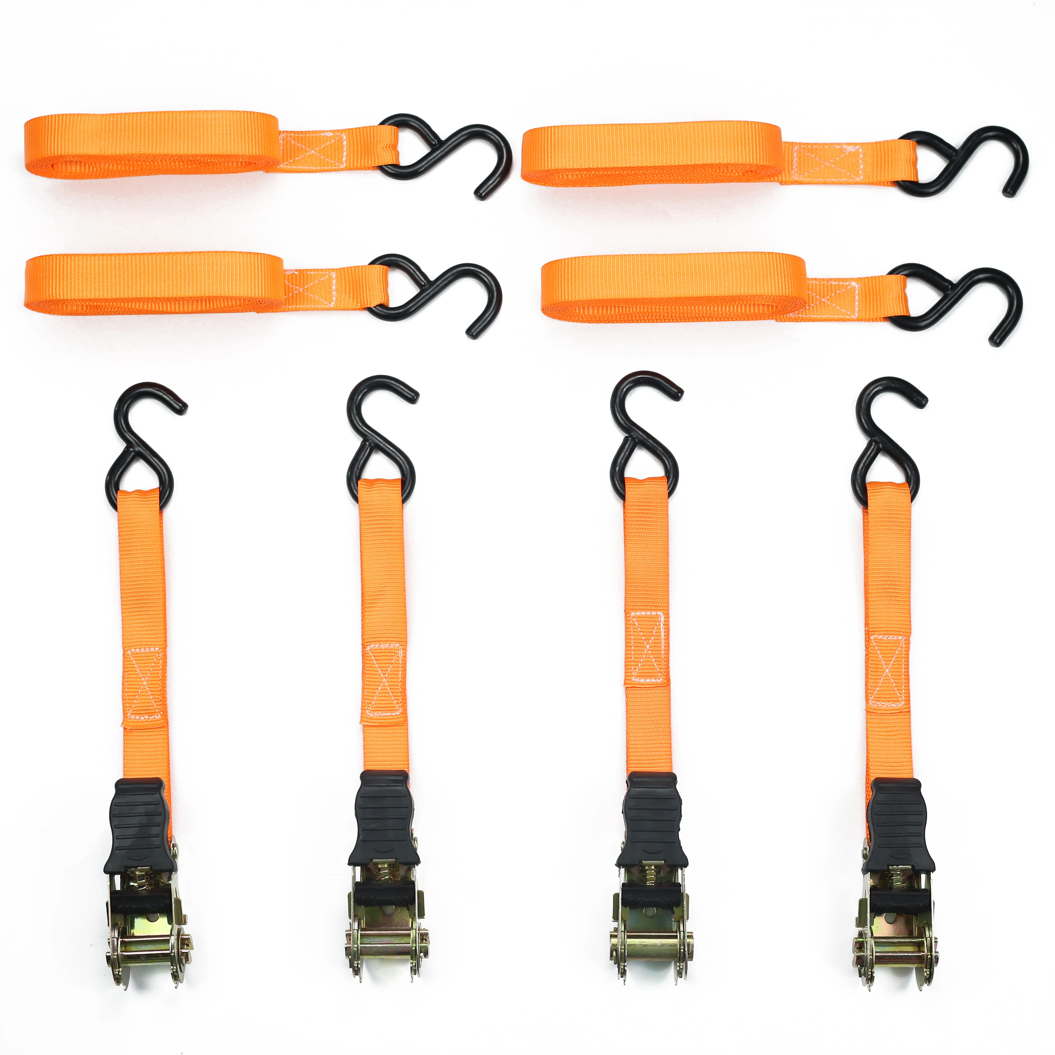 1x15 orange blue 4pack ratchet tie down bulkbuy 4pk ratchet strap tie down set buckle cargo 4pk webbing ratchet tie down set