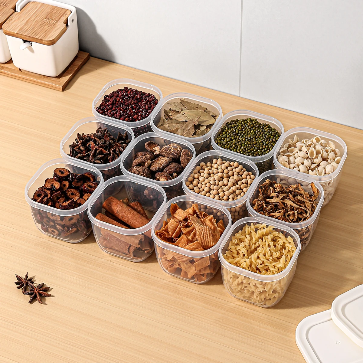 Wholesale OEM Airtight Food Container Plastic Clear Tall Dry Food Storage Stackable Plastic Container