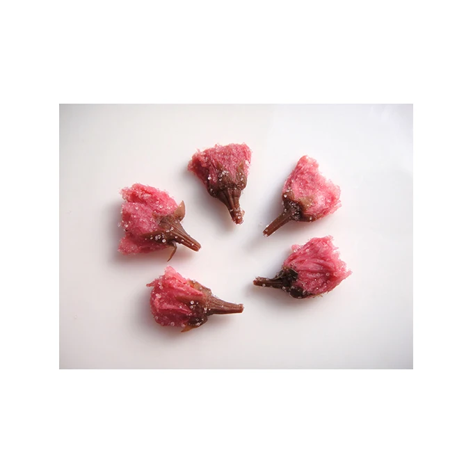 Japanese Sakura cherry blossom edible flower for decoration of Japanese desert, Japanese sweets, mochi cake, Japanese ramune