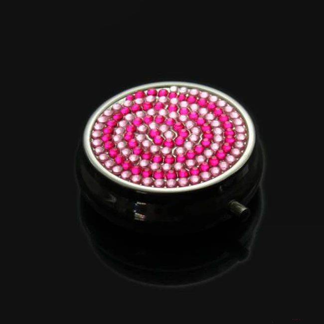 big size cute jewelled metal pill box case lip balm packaging box custom CD-YHD075