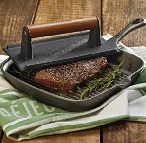 Пресс для мяса из чугуна с деревянной ручкой