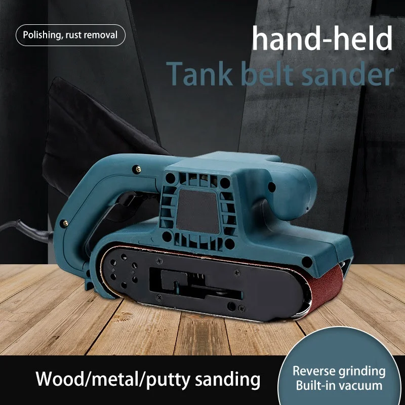 NEOBRISKEN Industrial electric belt sander Portable small sander household table tank belt sander Flat polishing machine