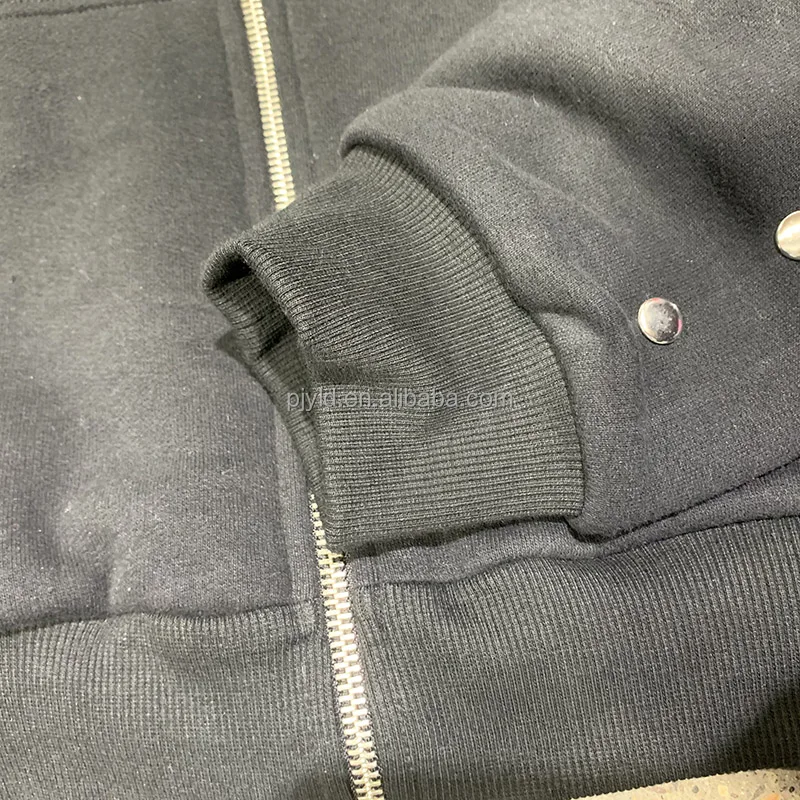 Double Layer Metal Rivet Long Sleeve Boxy Hoodie Heavyweight Cotton Custom Print Streetwear French Terry Zipper Hoddies