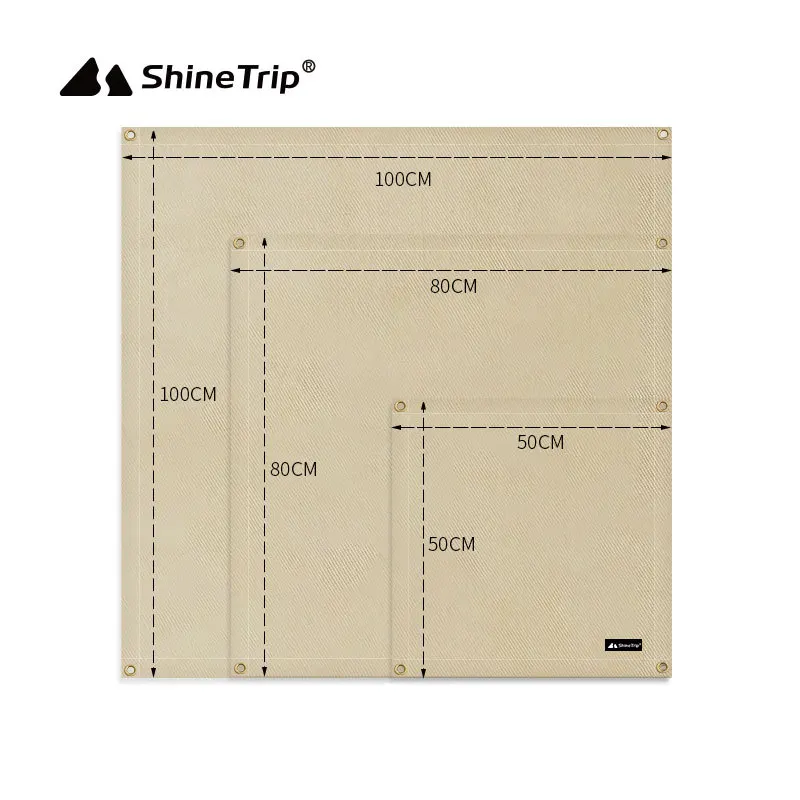 Shinetrip Outdoor Picnic Bbq Fireproof Cloth High Temperature Resistant Glass Fiber Flame Retardant Cloth Fire Resistant Mat