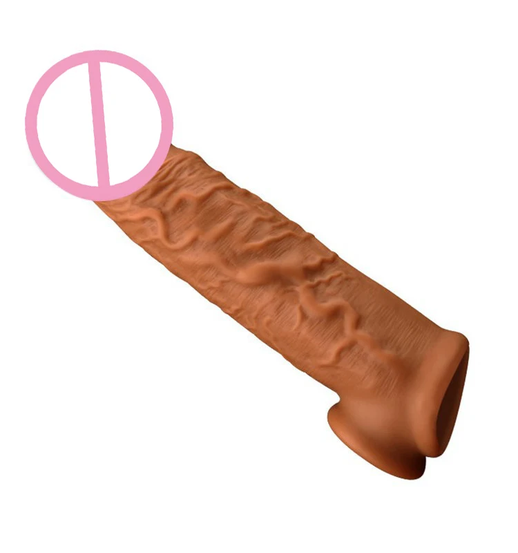 Couple Penis Extender different size Sex toys Reusable Cock Sleeve Enlargement Penis Condom For Men