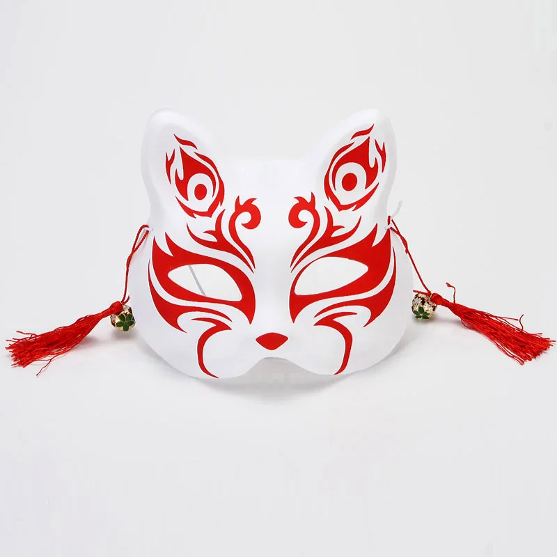 Wholesale Mask Japanese Style Internet Celebrity Half Face Anime Fox Performance Dance Halloween Face Masks Fashion Party Mask
