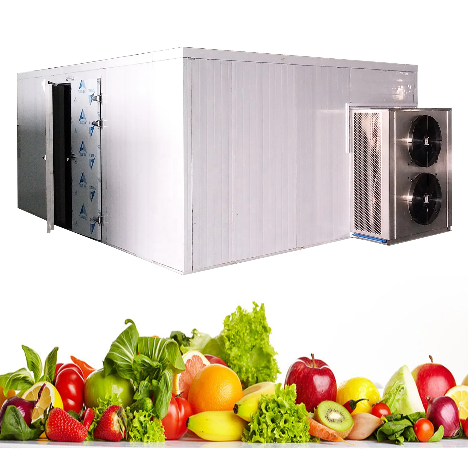 Factory dedicated Industry Vegetable Dryer with 96 to 512 stainless steel trays