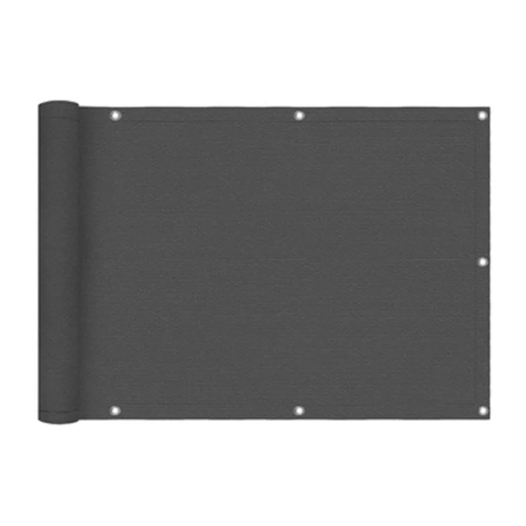 Sun Balcony Shade Windproof Balcony Privacy Screen Weather-Resistant Mesh Net Black Balcony Windscreen