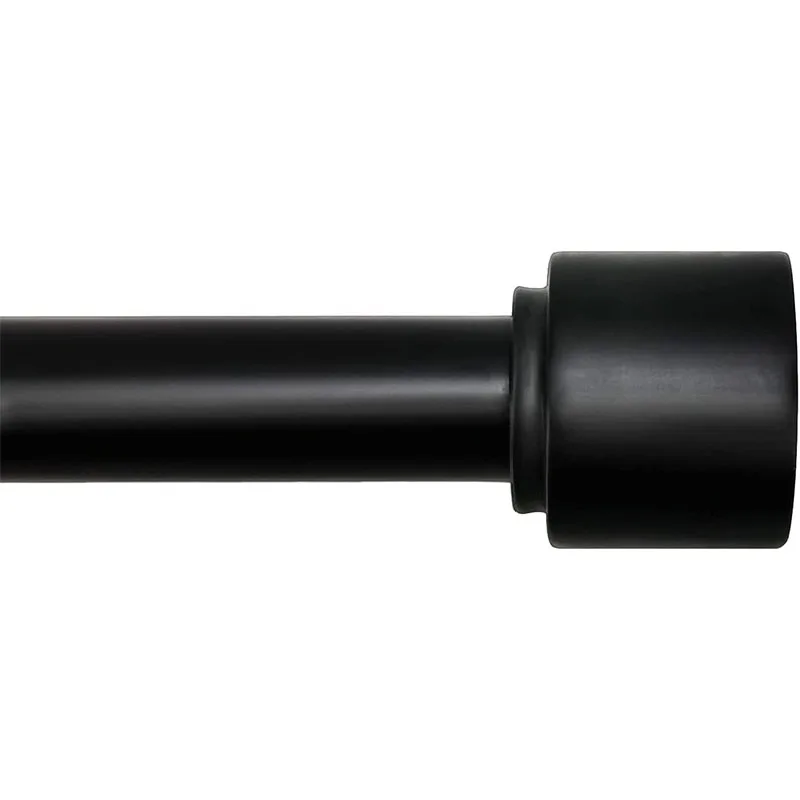 Gold Extendable Metal Single Window Rod For Curtains With Twisting Finials Adjustable Iron Curtain Rod