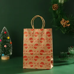 Merry Christmas Paper Gift Bags for Christmas Snack Clothing Present Box Packing Xmas Bag