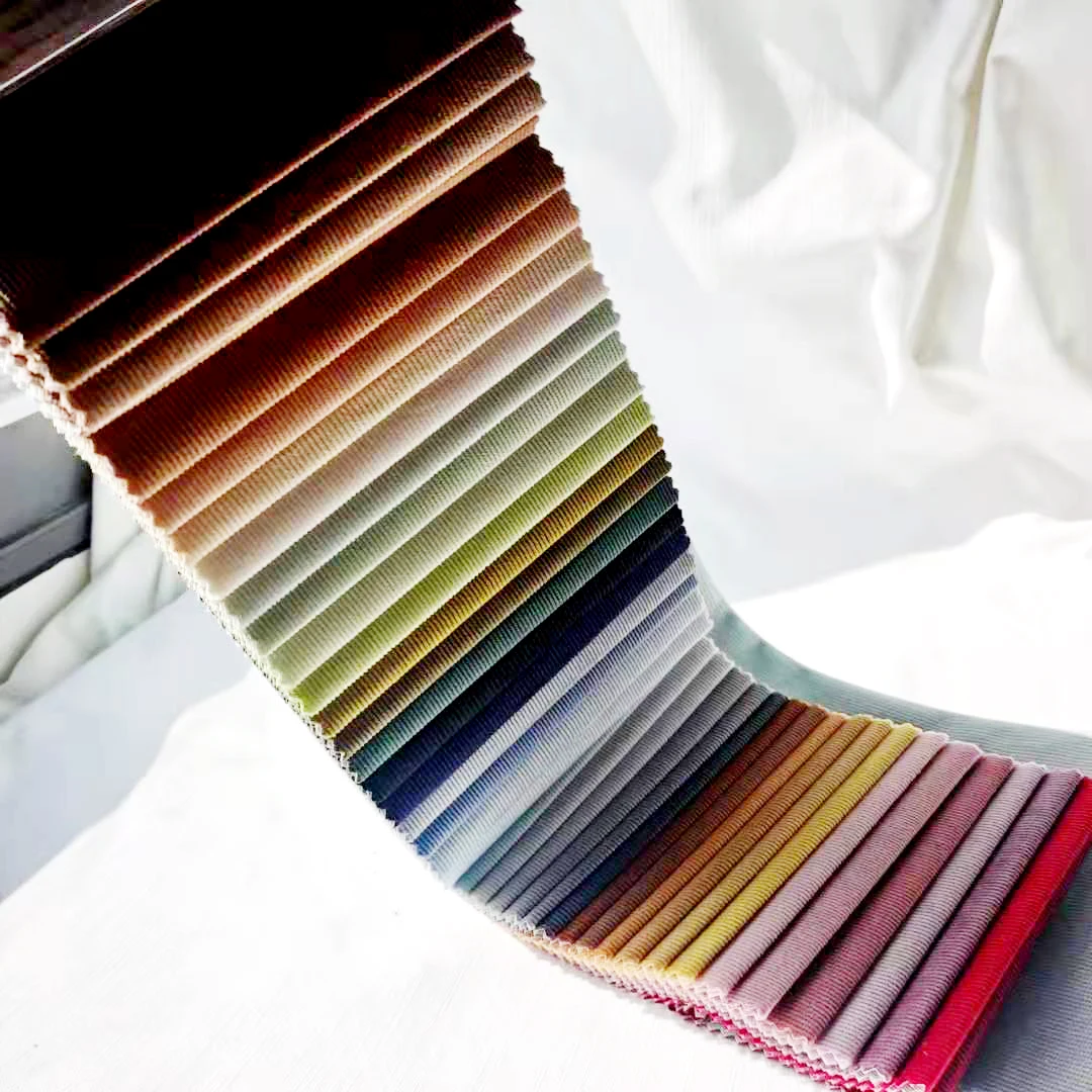 
in quick shipment 14W 230gsm 100%polyester corduroy bonded fabric for man woman clothes coat jacket garment costume 