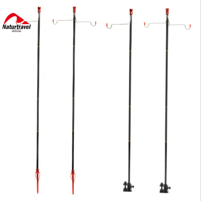 Naturtravel Detachable Lamp Pole Tripod Solid Wood Lamp Bracket Lamp Holder for Camping Hiking Fishing with bag