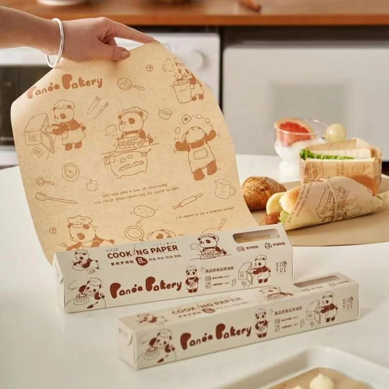 Custom Logo Printed Greaseproof Oiled-Proof Uncoated Paper Packaging Food Grade Glassine Wrap Donuts Hamburger Sandwiches Resin